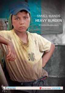 Travail de mineur, affiche de l'UNICEF