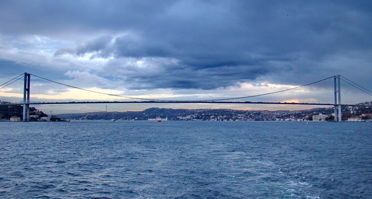 Le détroit du Bosphore avec son pont du conquérant 