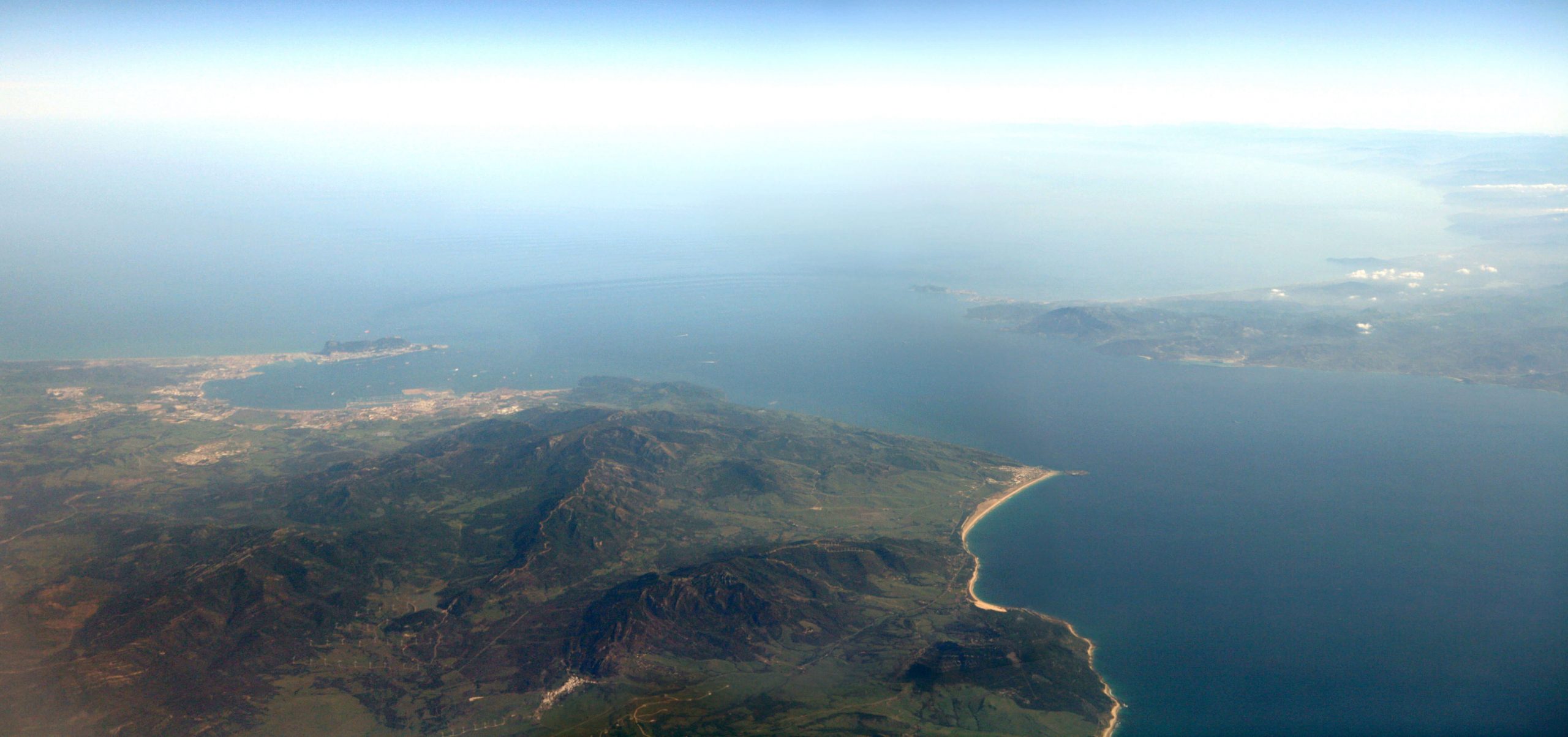 Vue panoramique du détroit de Gibraltar