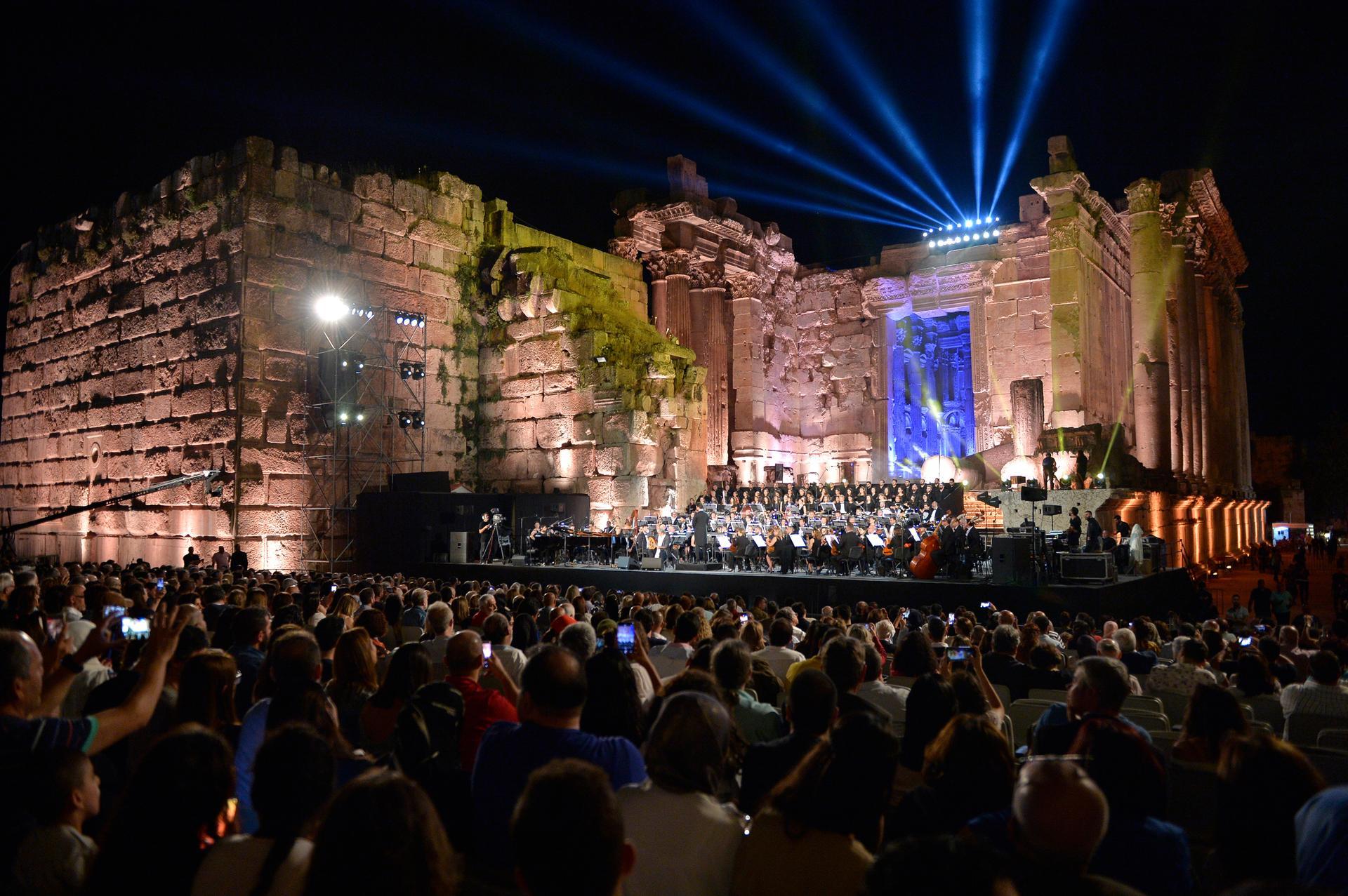 Scène du festival de Baalbek lors d'un show