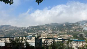 Vue de balcon sur les villages de Akkar